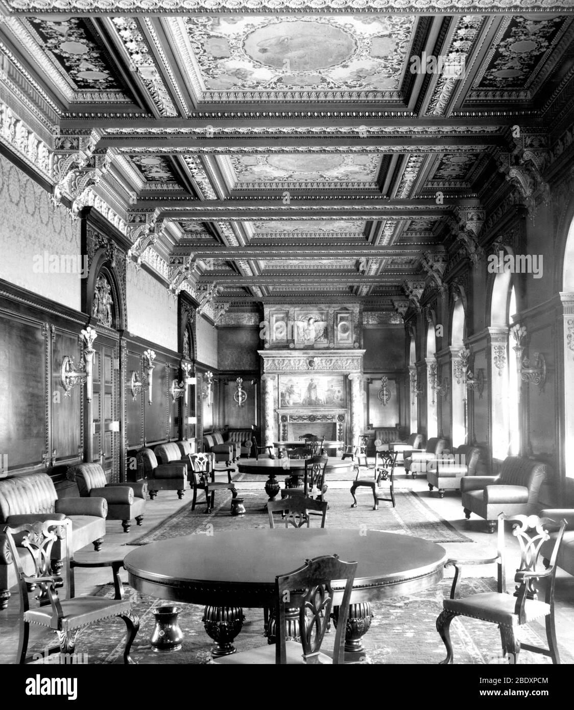 Library of Congress, Representative Reading Room, 1897 Stock Photo
