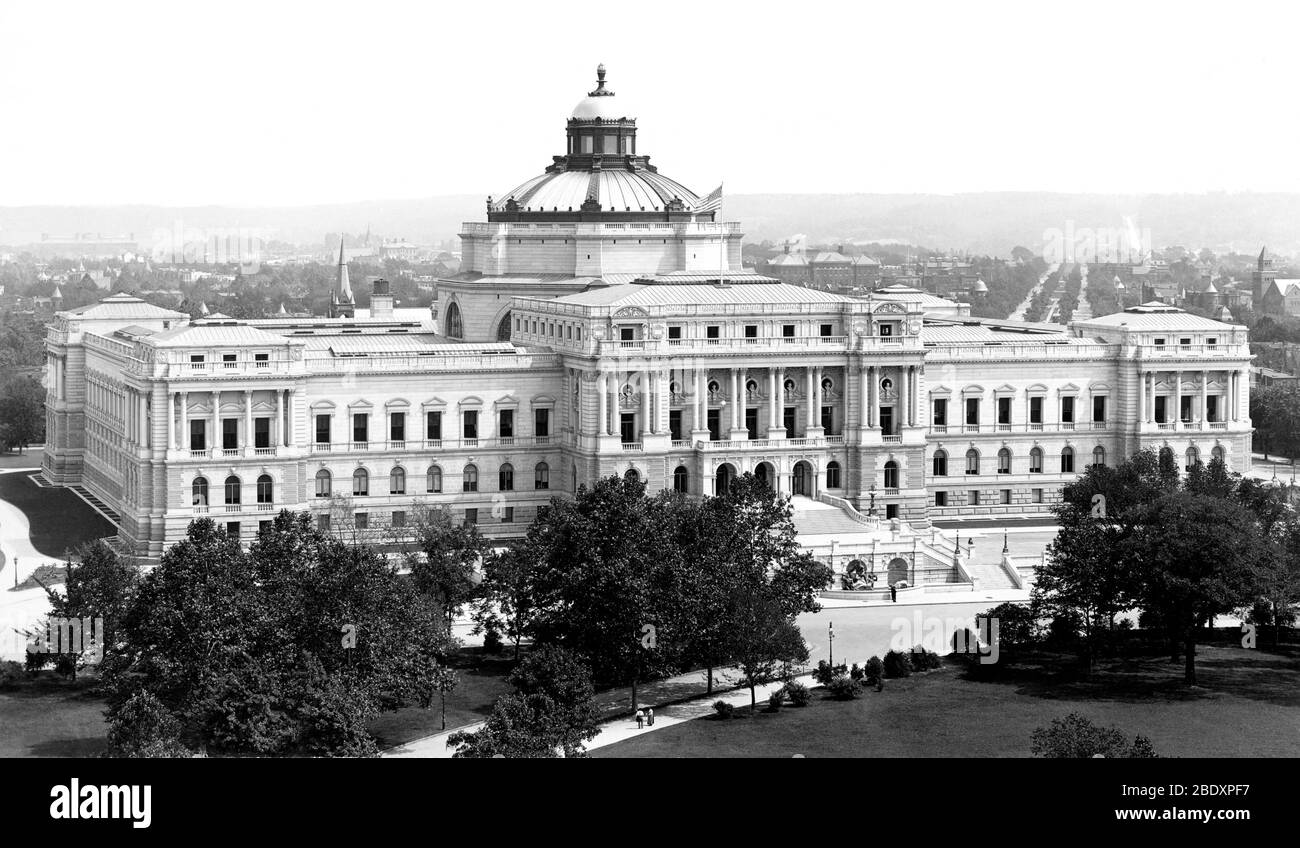 Library of Congress, Thomas Jefferson Building, 1897 Stock Photo
