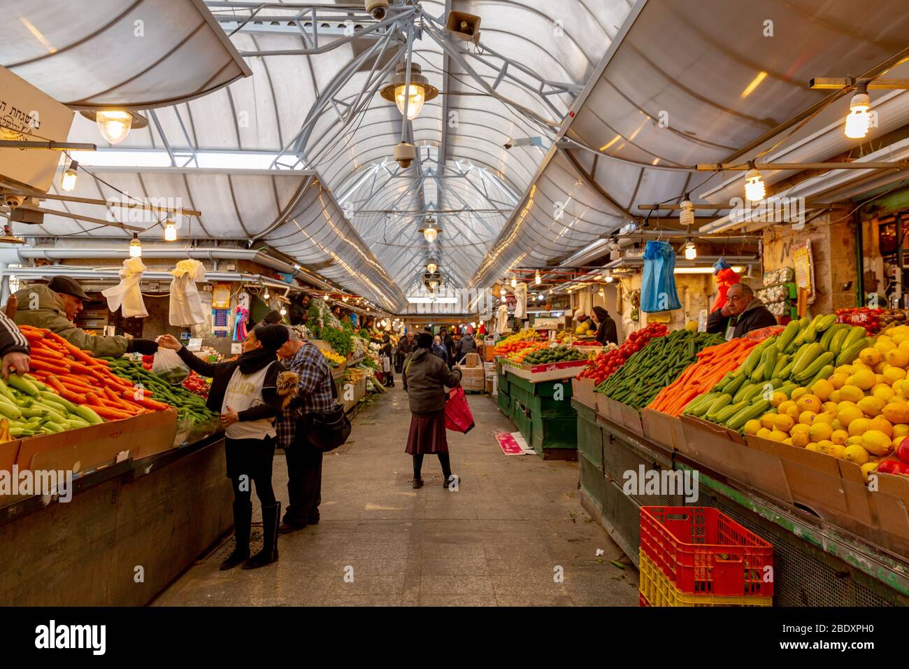 Mahane Yehuda Market in Jerusalem, Israel Stock Photo