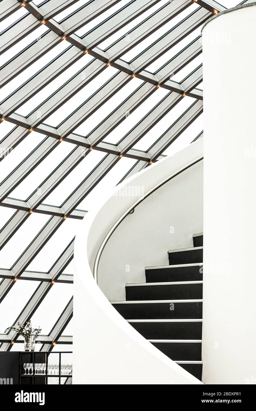The glass dome interior of the Perlan which stands on top of Öskjuhlíð