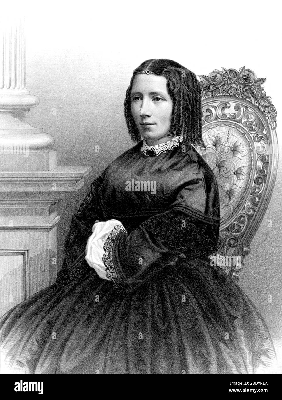 Harriet Beecher Stowe, American Author Stock Photo