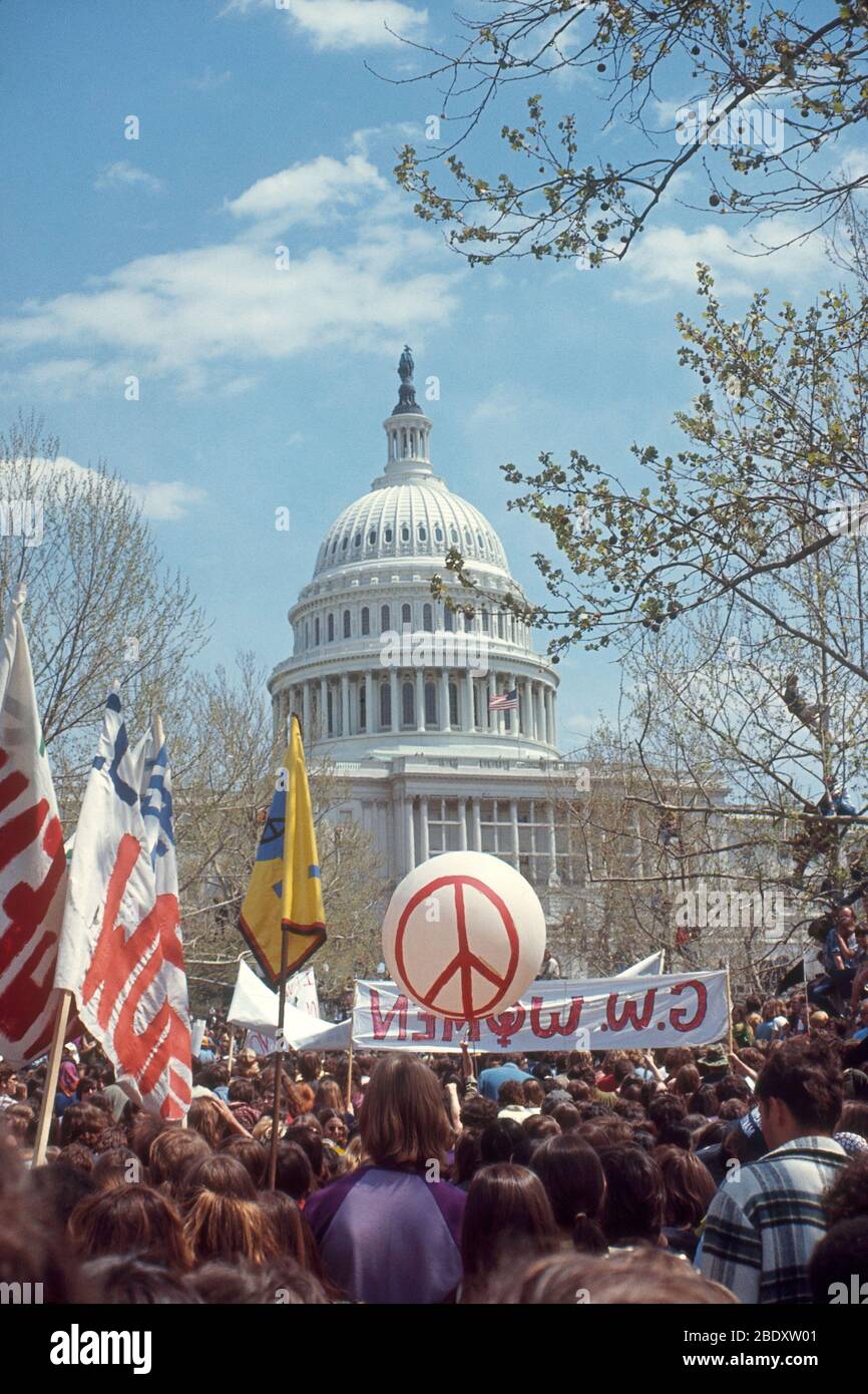 Anti-war March in Washington, D.C Stock Photo