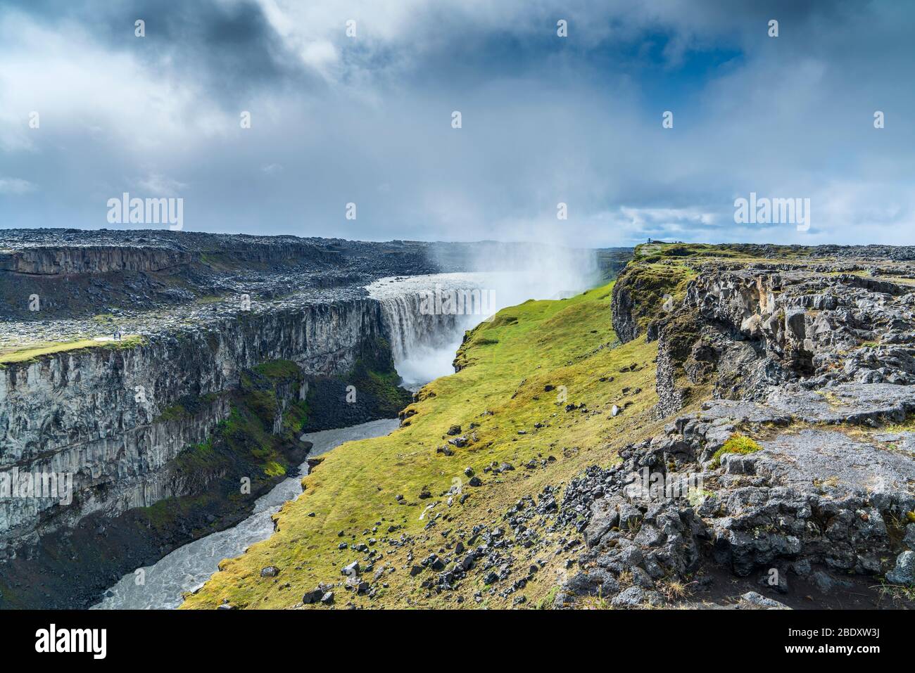 Dettifoss at the Jökulsá á Fjöllum river seen from West Side, Vatnajökull National Park