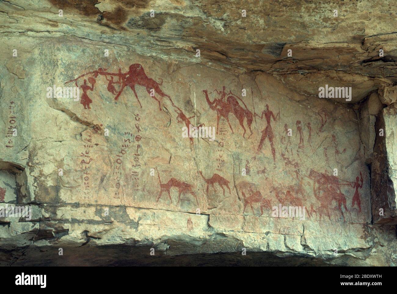 Cave Painting, South Algeria Stock Photo
