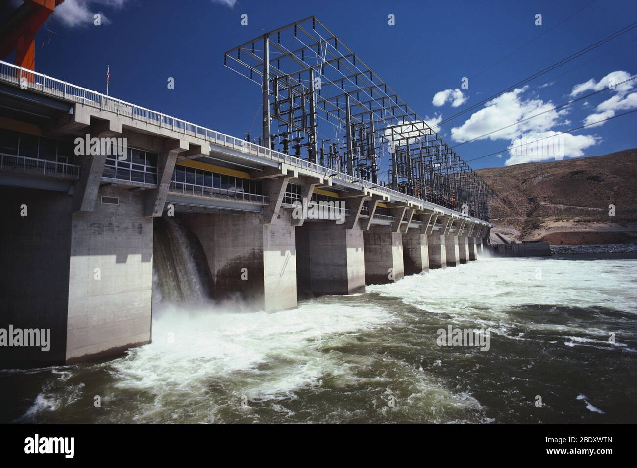 Wells Dam, Washington Stock Photo