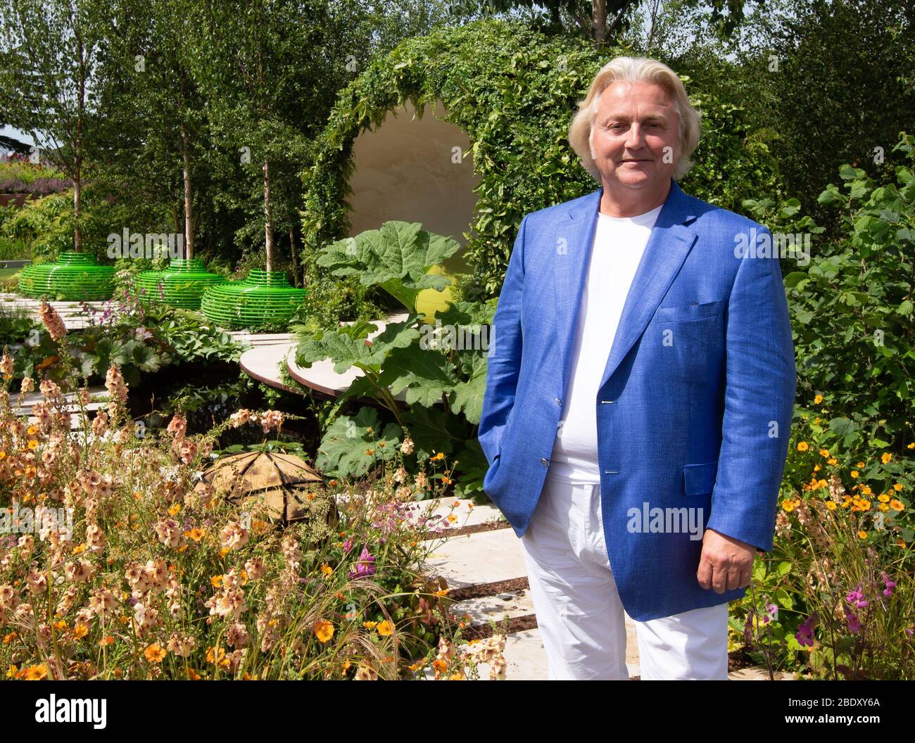 David Emanuel, Welsh fashion designer,  best known for designing the wedding dress worn by Diana, Princess of Wales, in 1981 at Hampton Court. Stock Photo