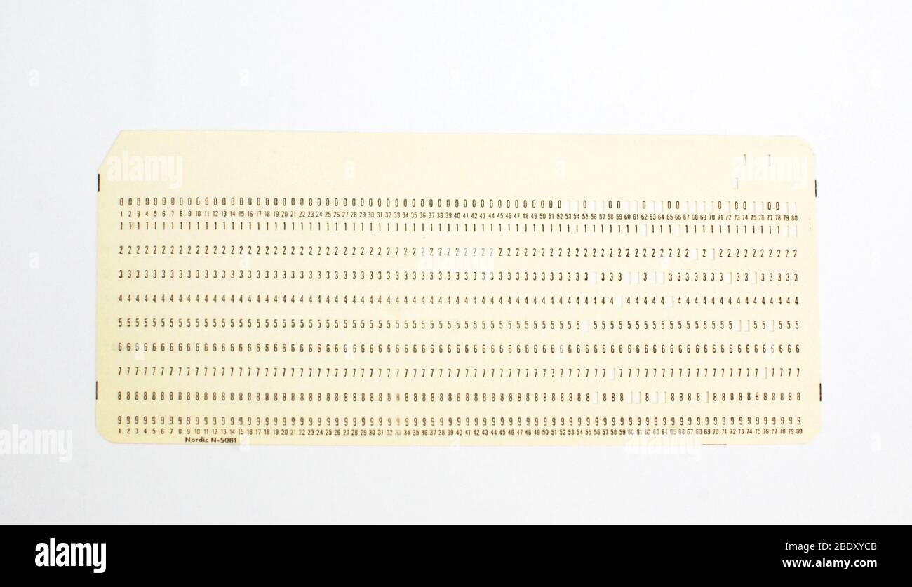 Punch Card Stock Photo