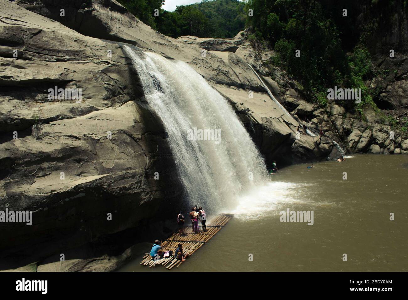 June 8, 2019-Pangasinan Philippines: scenic view of the Tangadan falls in La Union Philippines Stock Photo