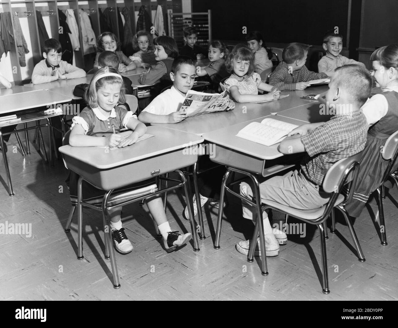 American Classroom, 1950s Stock Photo