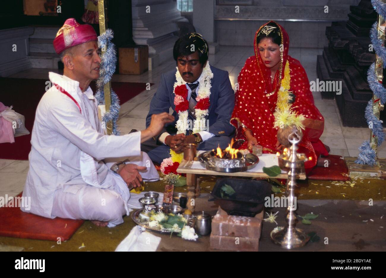 Indian Wedding Ceremony, USA Stock Photo