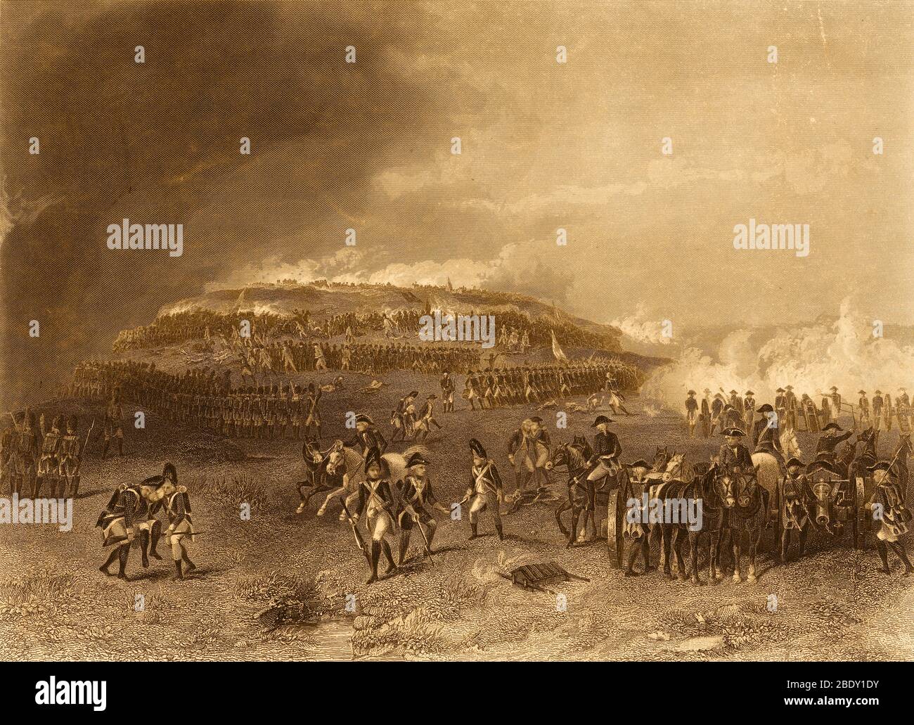Battle of Bunker Hill, 1775 Stock Photo