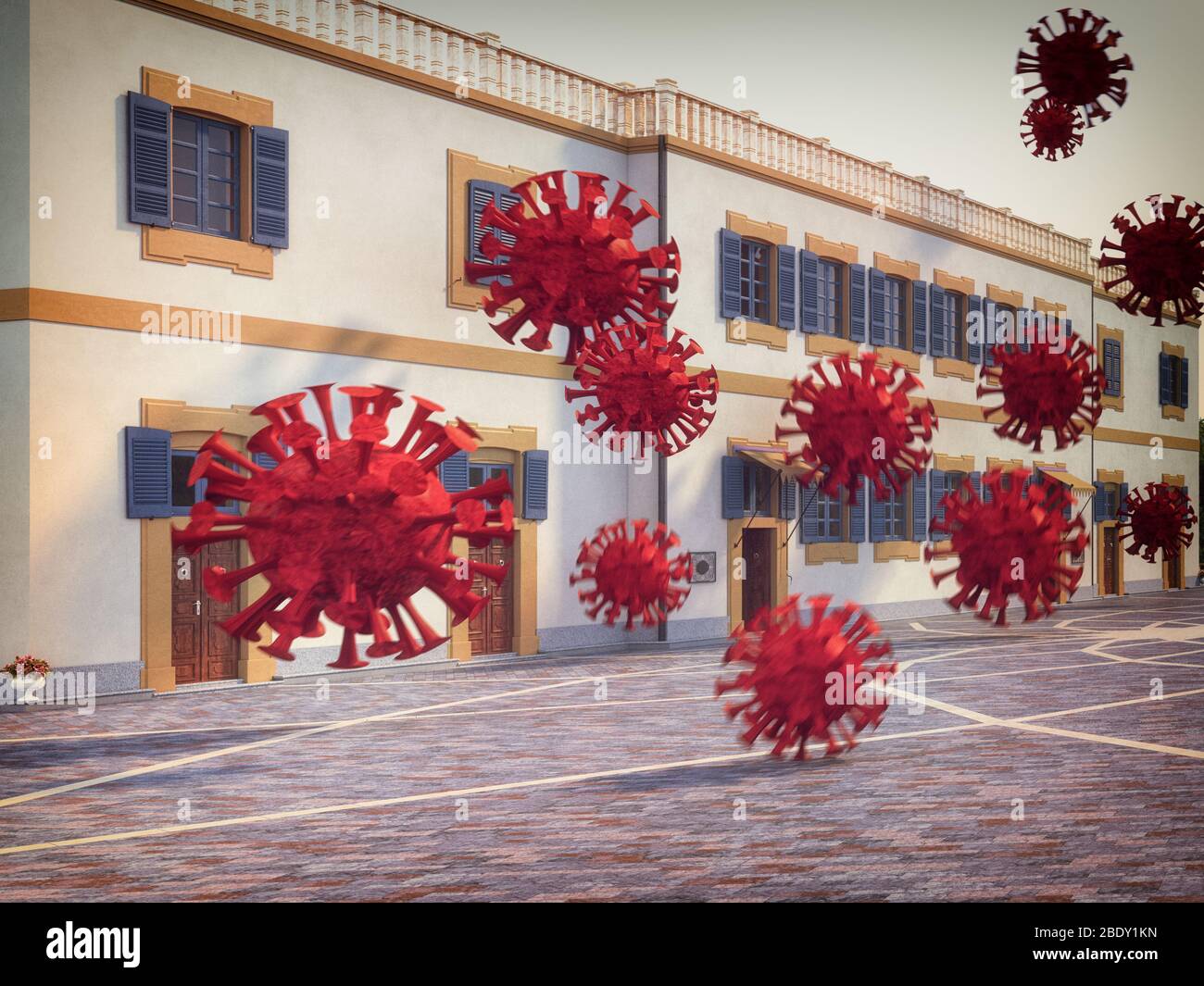 Virus COVID -19 attack concept. 3d rendering Stock Photo - Alamy