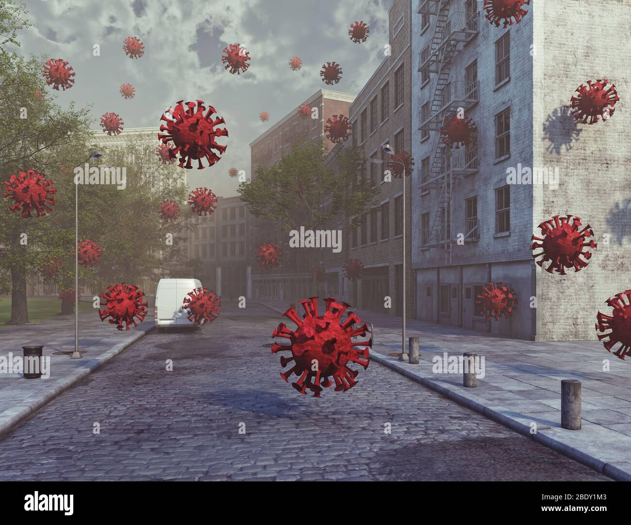 Virus COVID -19 attack concept. 3d rendering Stock Photo - Alamy