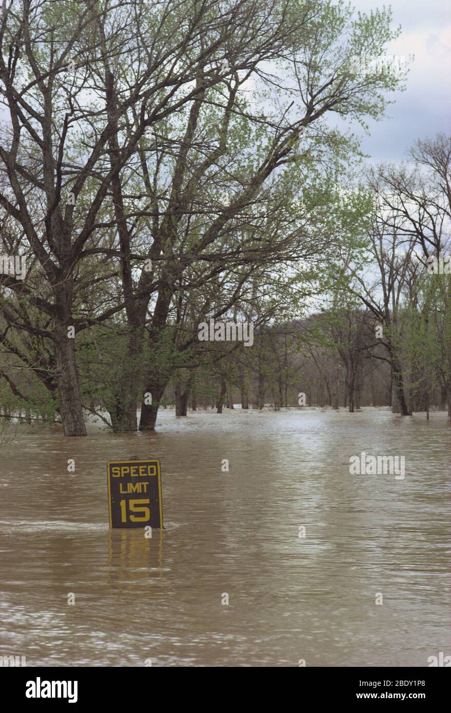 River Flooding, Missouri Stock Photo
