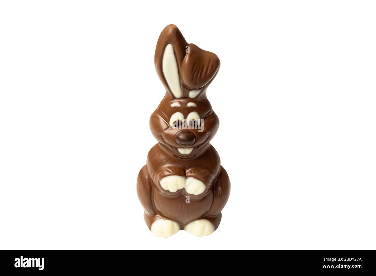 Chocolate Easter bunny isolated on white background Stock Photo - Alamy