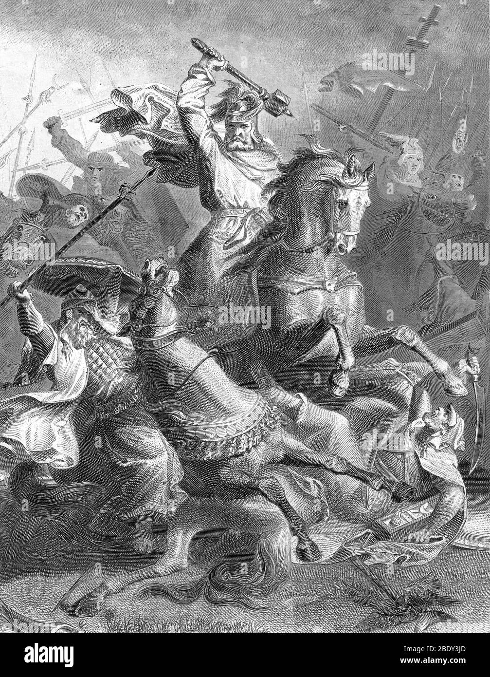 Charles Martel, Battle of Tours, 732 Stock Photo