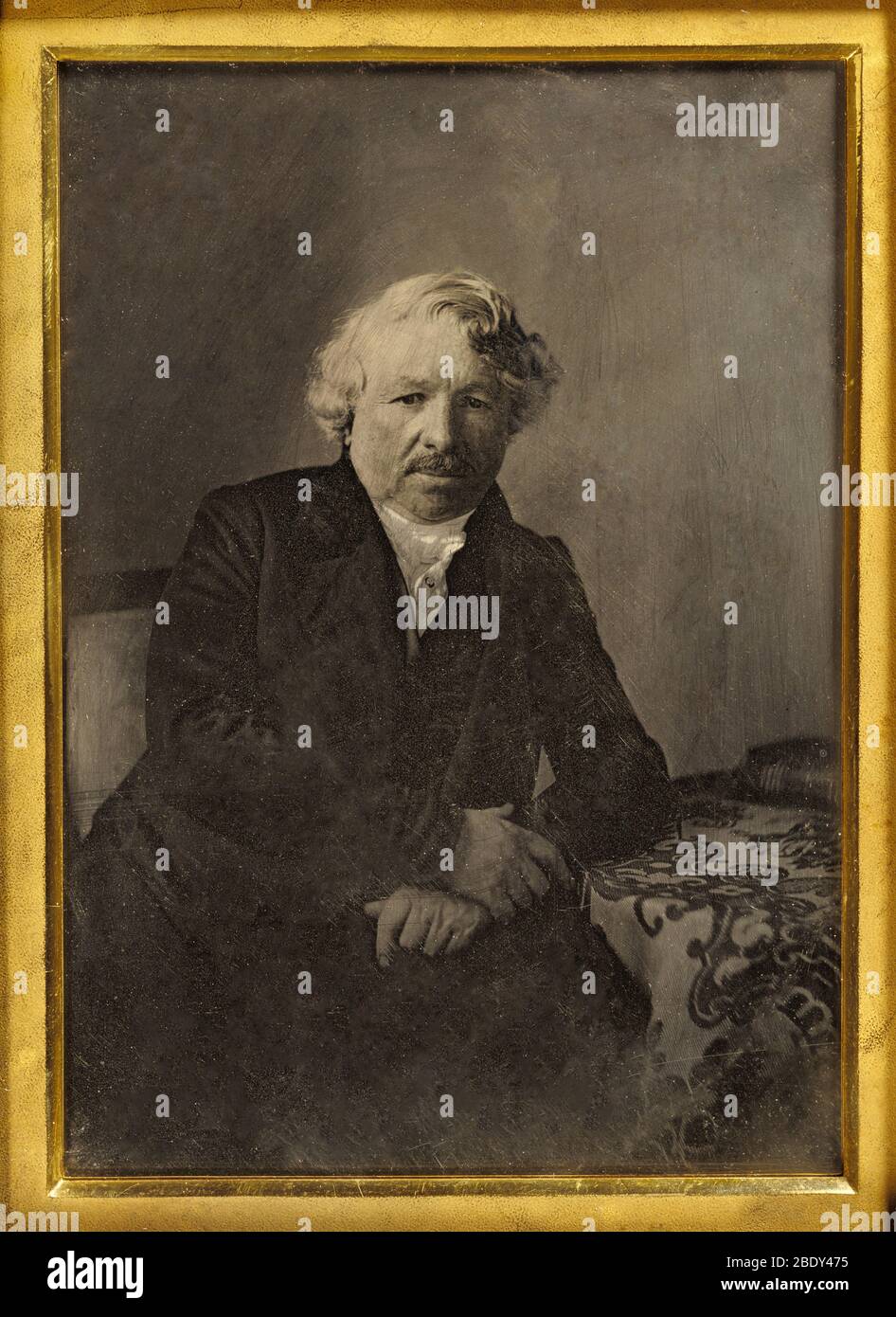 Portrait of Louis Daguerre, 1848 Stock Photo