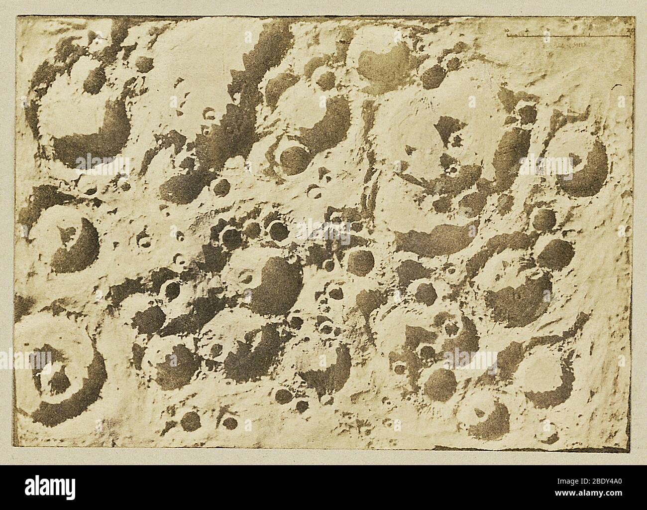 John Herschel's Moon Landscape, c.1850s Stock Photo