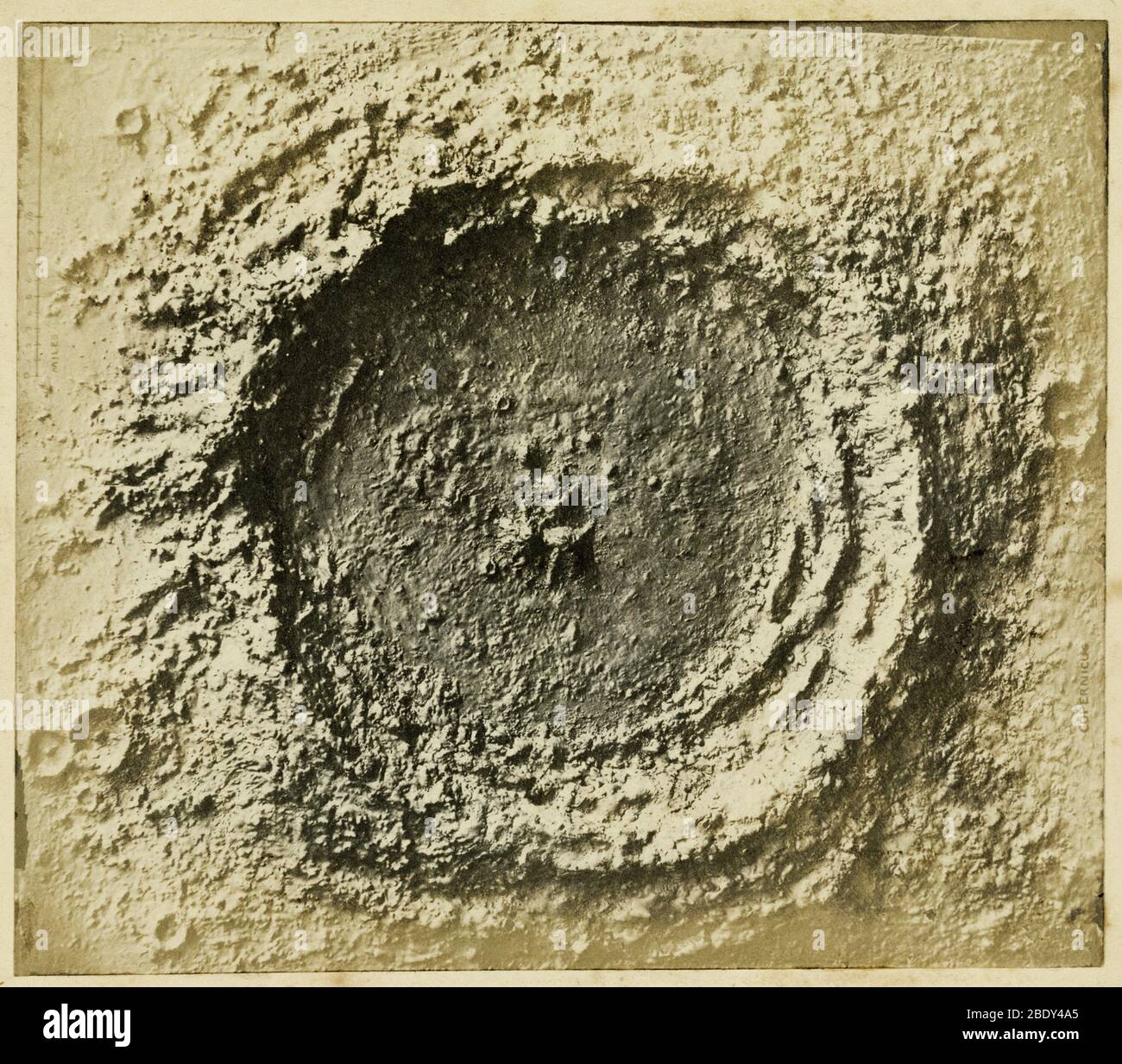 John Herschel's Moon Crater, 1850s Stock Photo