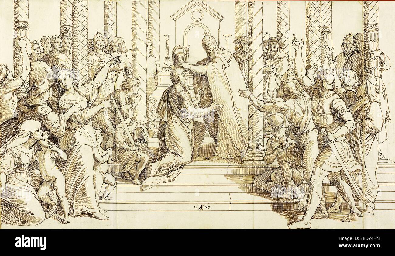 Coronation of Charlemagne Stock Photo