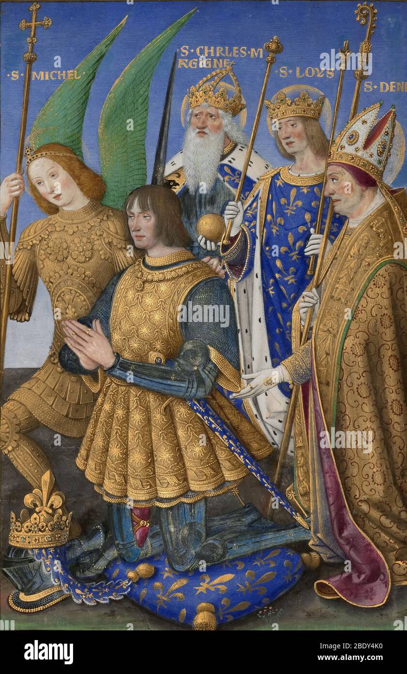 Louis XII of France Kneels in Prayer Stock Photo