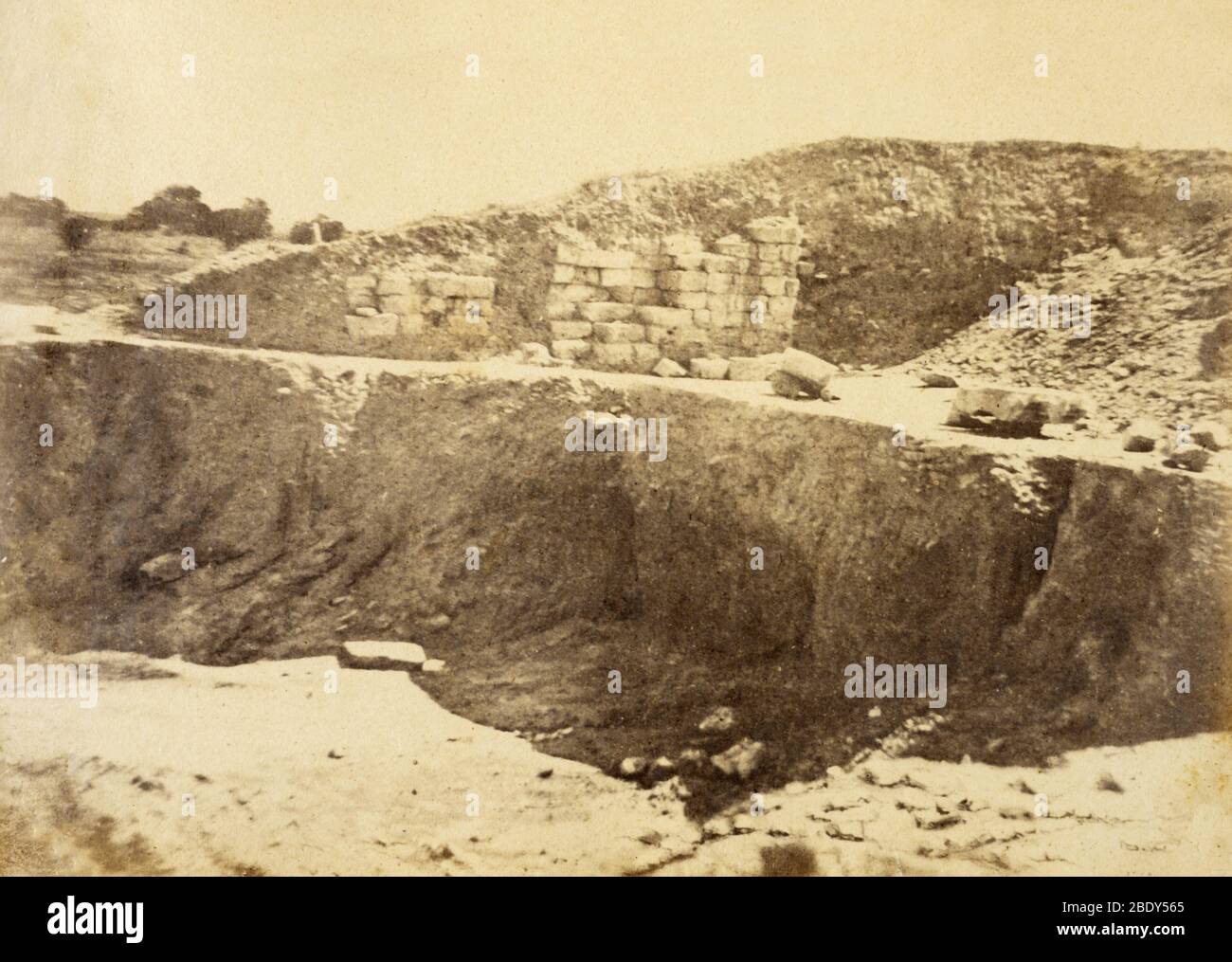 Early Excavations at Troy, 1870s Stock Photo