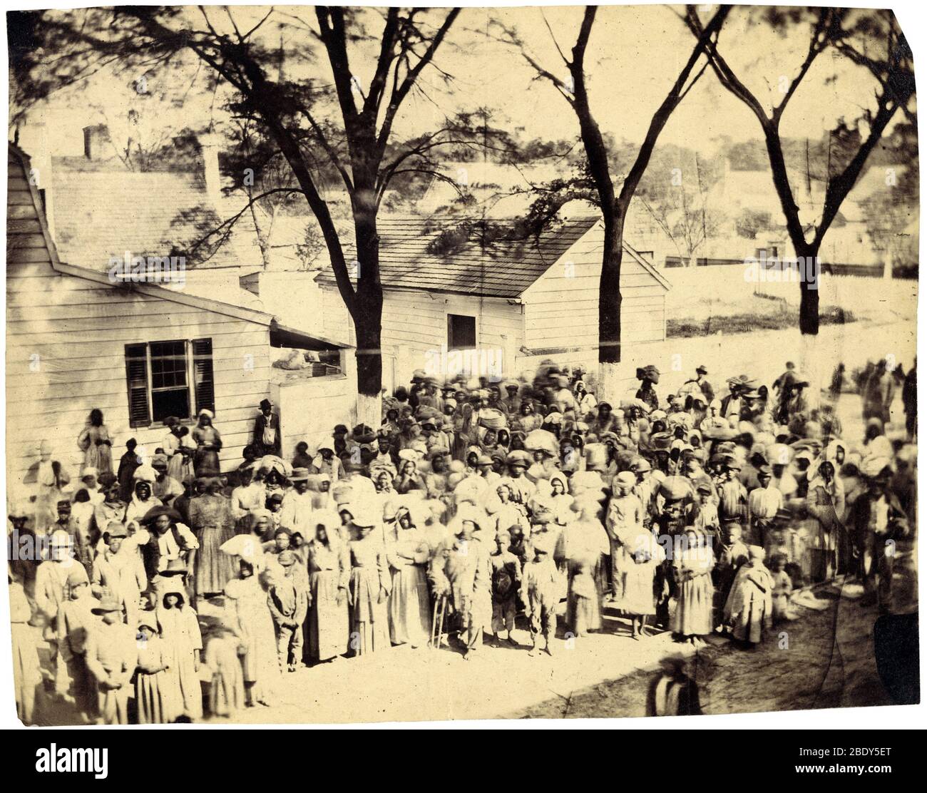 Plantation Slaves, South Carolina, 1862 Stock Photo