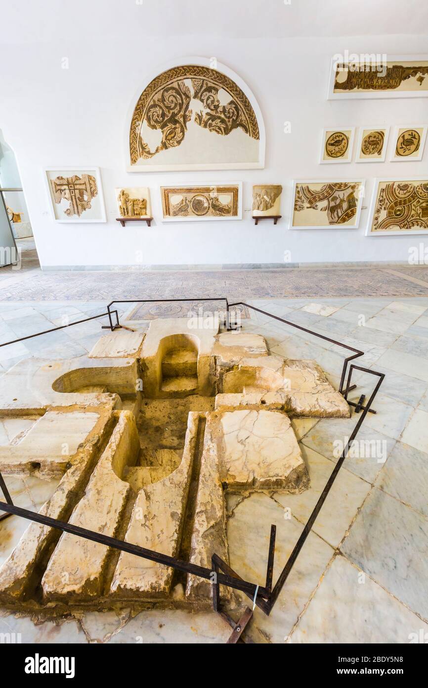 El Kantara baptistery (6th century). Stock Photo