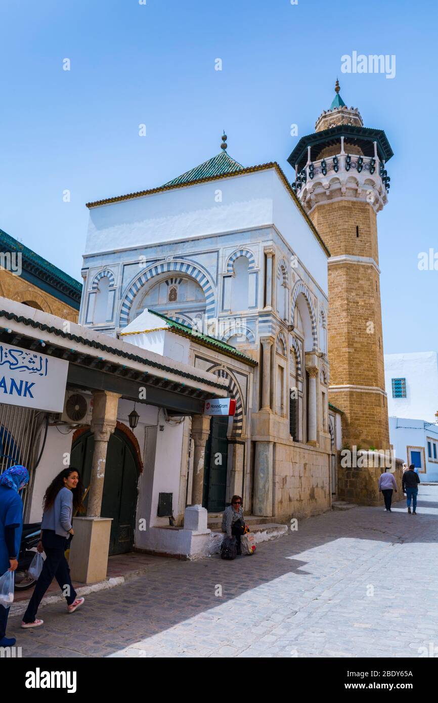 Sidi Youssef mosque. Tunis city. Tunisia, Africa. Stock Photo