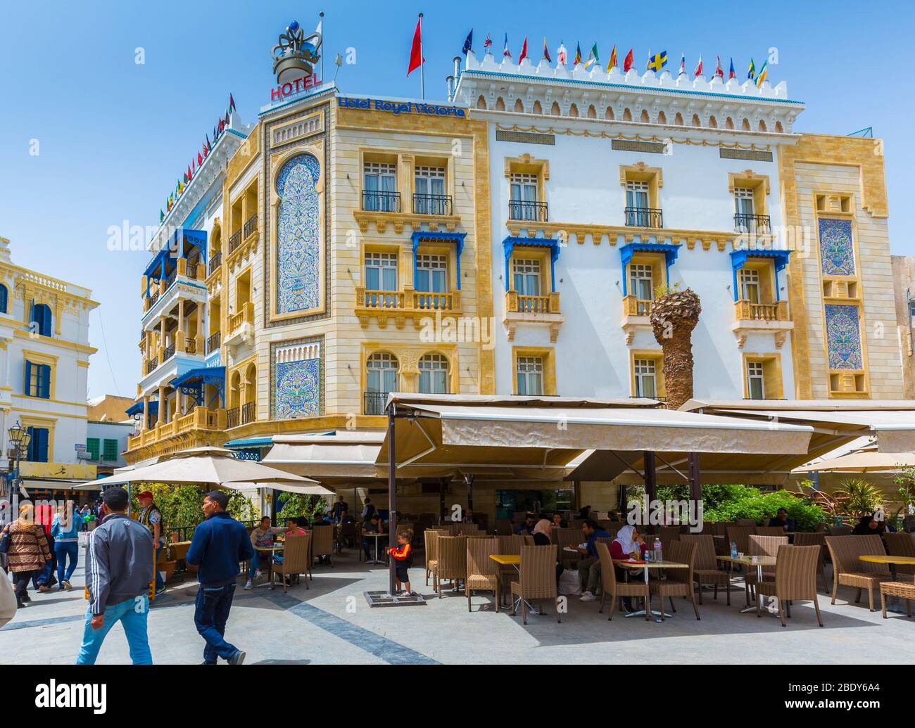 Hotel Royal Victoria.  Tunis city. Tunisia, Africa. Stock Photo
