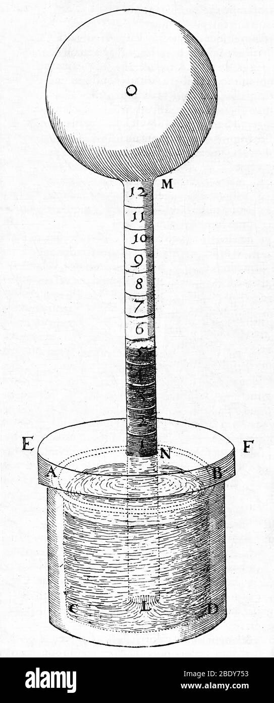 Thermometer, 17th Century Stock Photo
