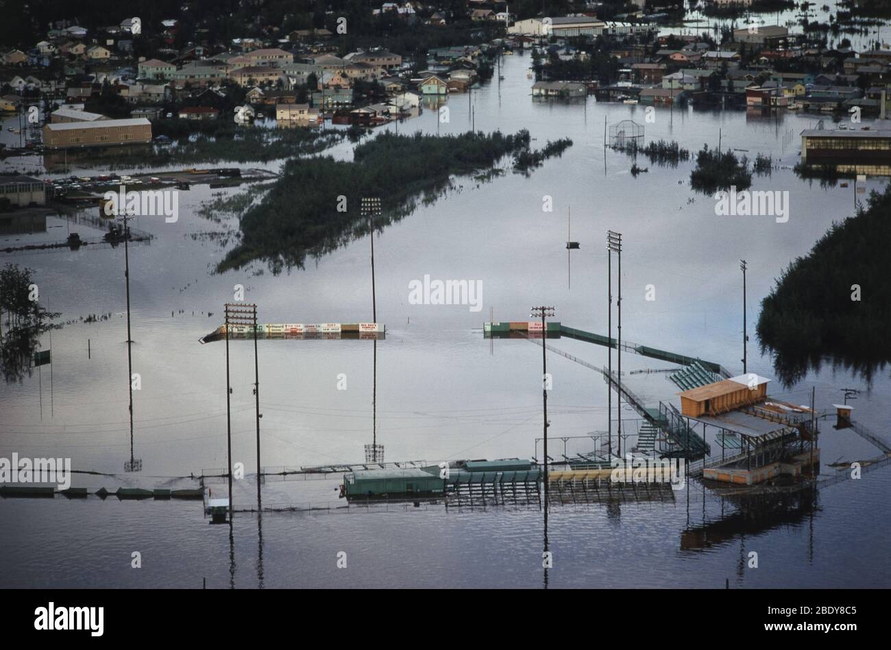 Fairbanks Flood, Alaska, 1967 Stock Photo