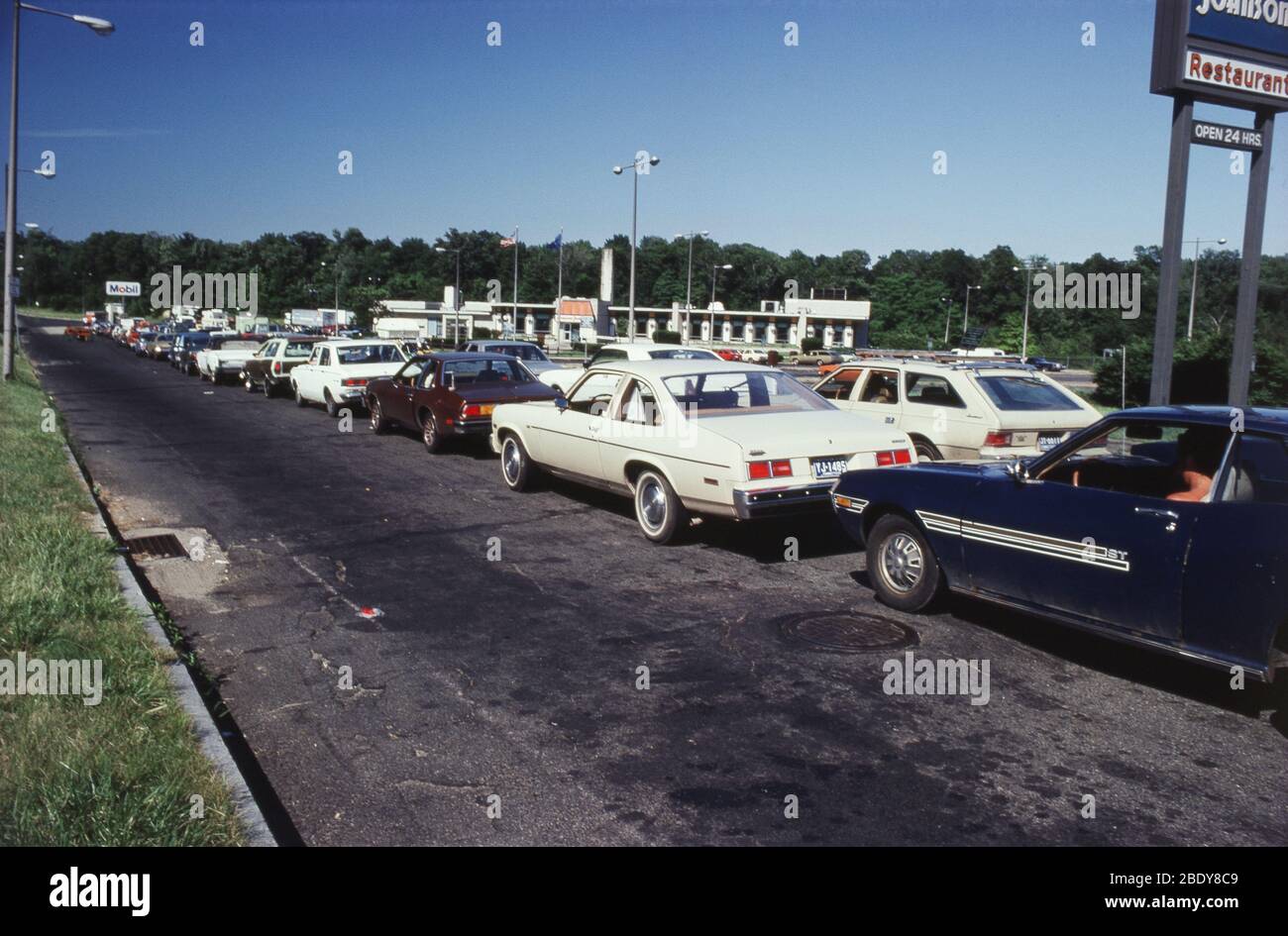 Gas Shortage, Darien, CT, 1979 Stock Photo