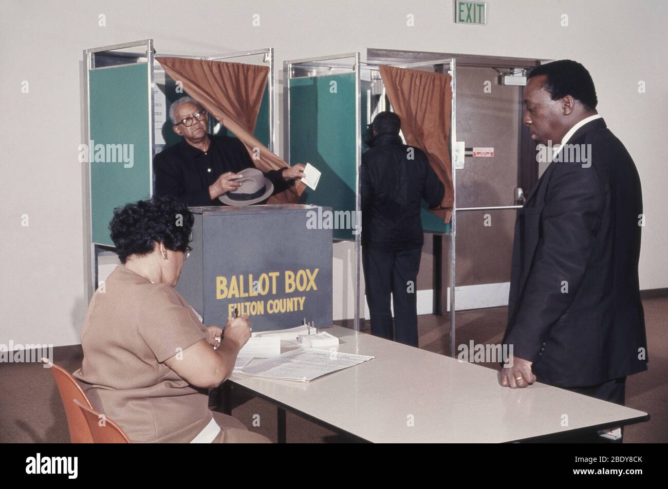 Black Voters, Atlanta, Georgia, 1977 Stock Photo