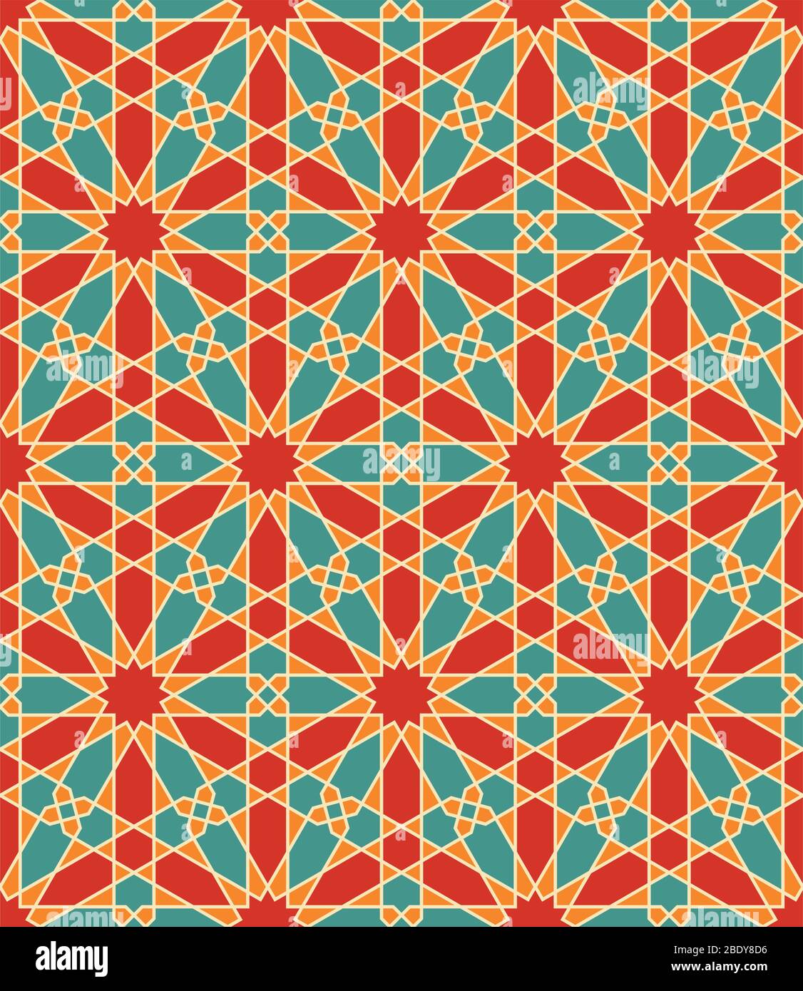 Seamless geometric ornament based on traditional arabic art.Great design for fabric,textile,cover,wrapping paper,background.Each shape type is editabl Stock Vector