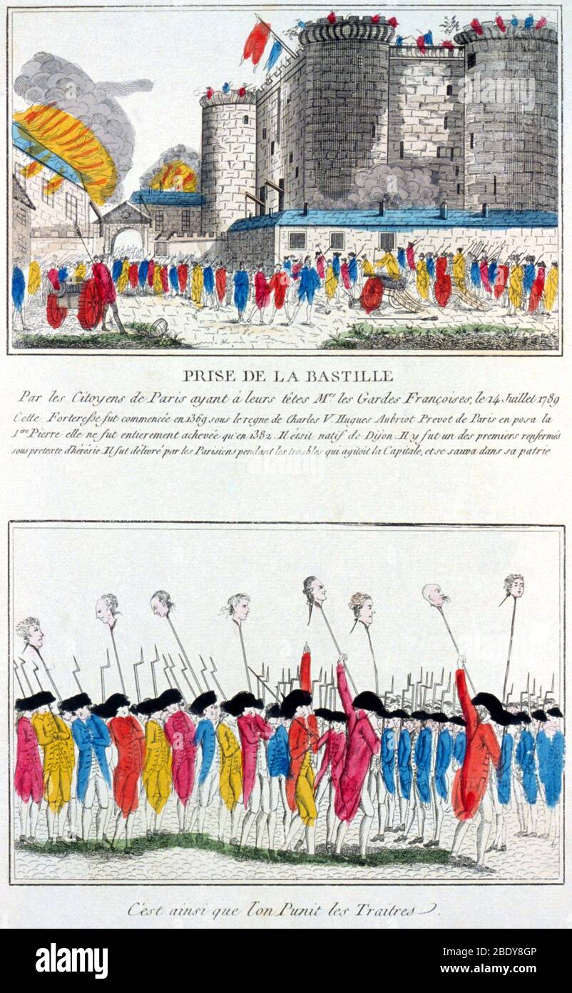 French Revolution, Storming of Bastille, 1789 Stock Photo