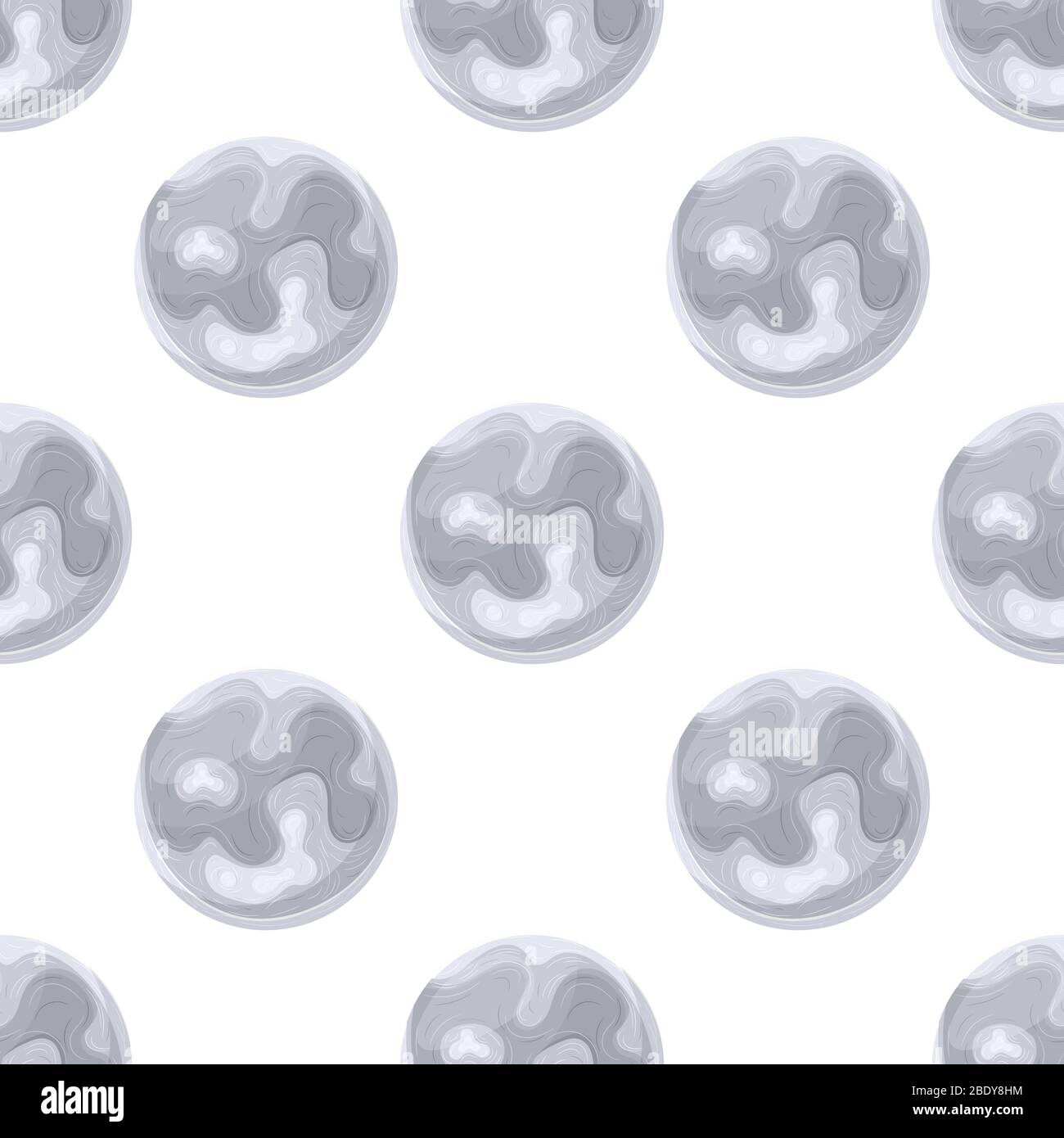 Moon isolated on white background. Solar system. Cartoon style vector ...