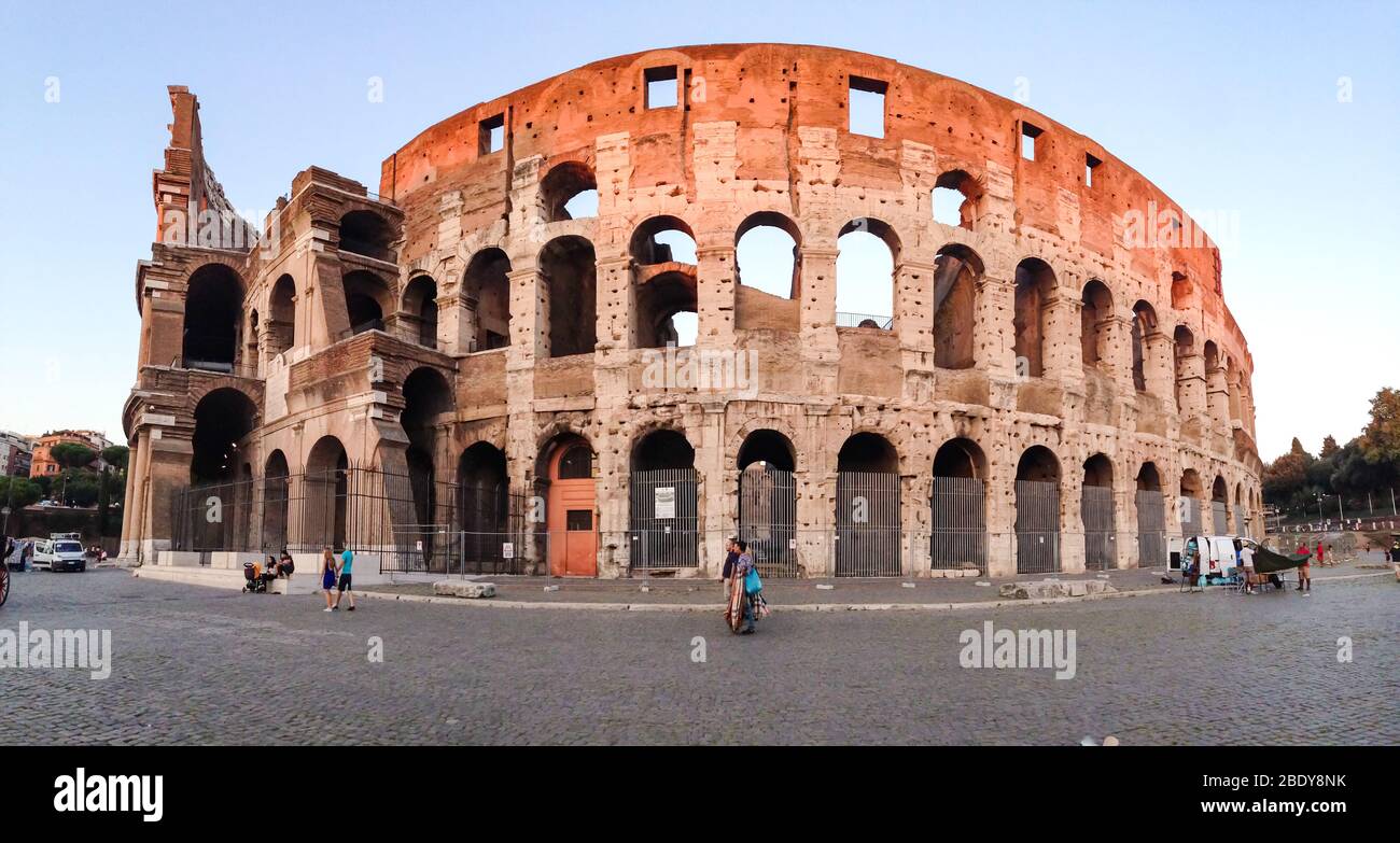 Colosseum Rome Outside Panoramic view the colosseum in rome. hi-res stock photography and ...