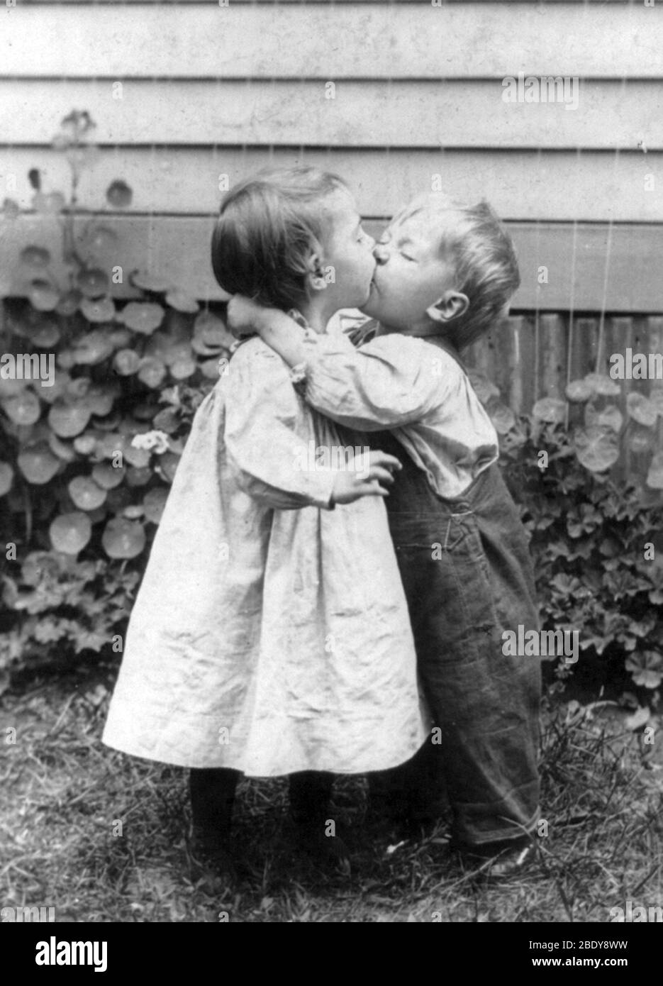 "She Gets the Kiss", 1898 Stock Photo