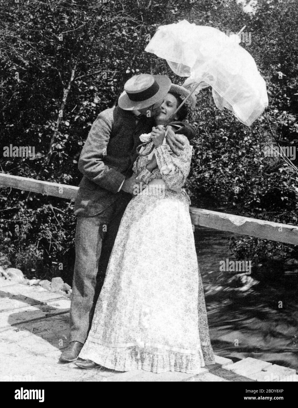 Summer Sweethearts, 1897 Stock Photo