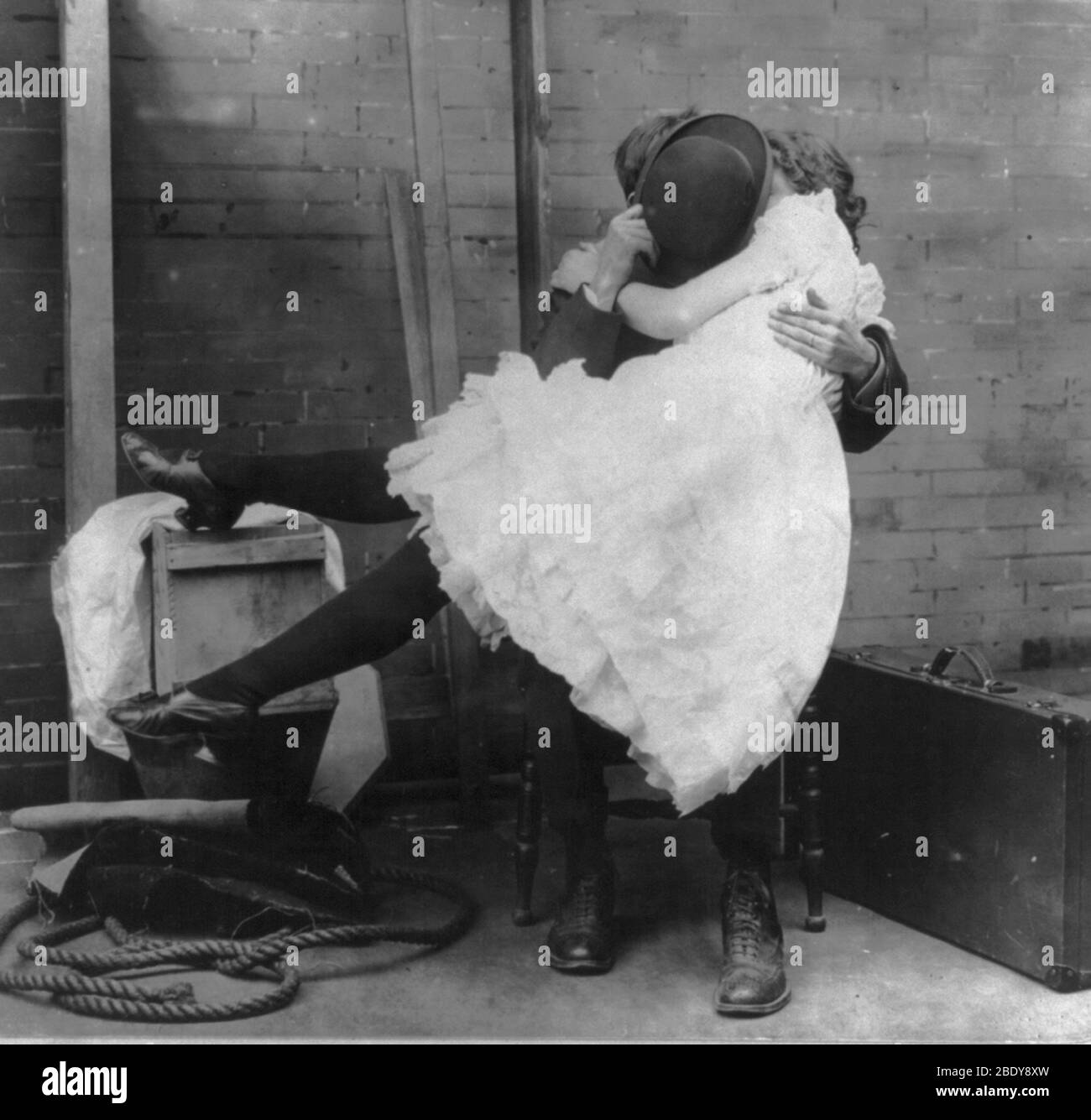 "Affected Modesty", 1901 Stock Photo