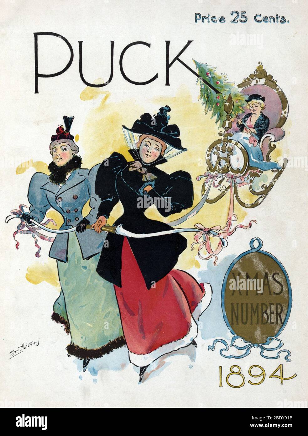 Puck Christmas, 1894 Stock Photo