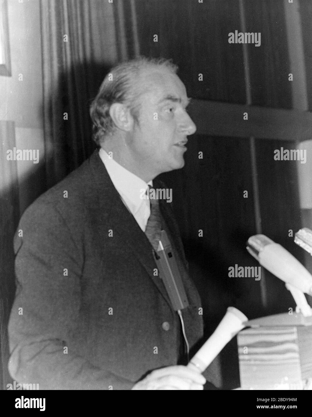Francis Crick Lecturing in Mainz, Germany, 1969 Stock Photo
