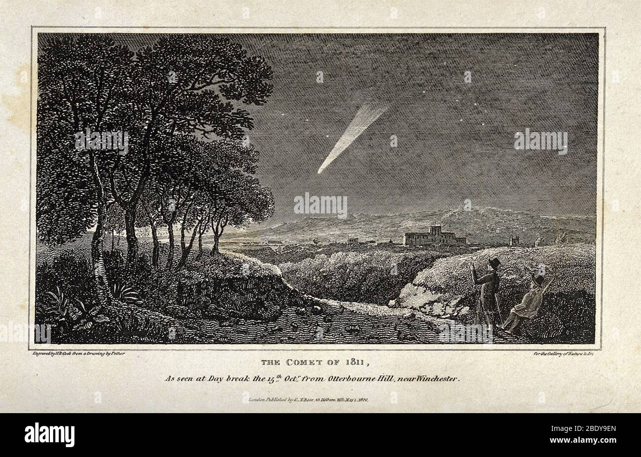 Great Comet of 1811 Stock Photo