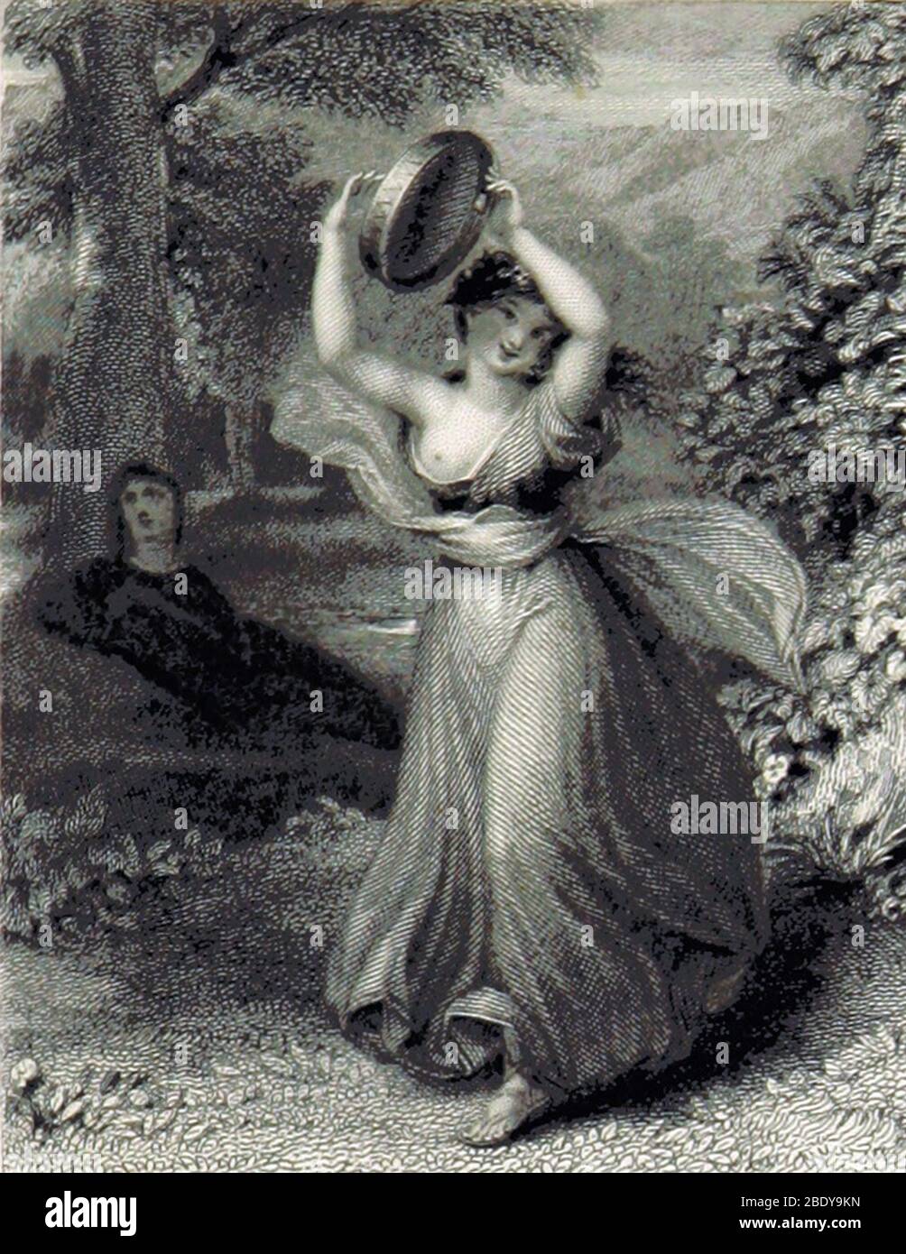 Bachelor's Dilemma, Valentine's Day, 1851 Stock Photo
