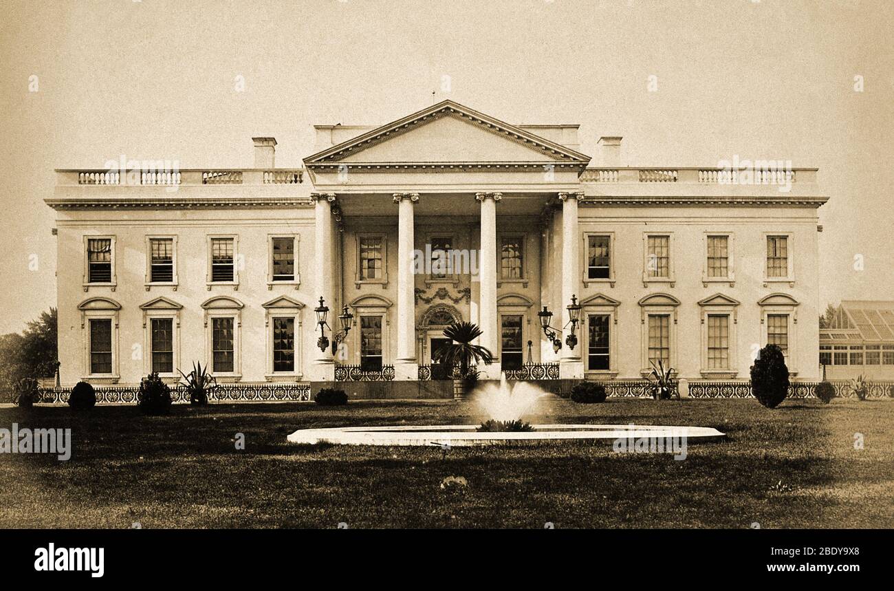 White House, Washington, D.C., 1880 Stock Photo