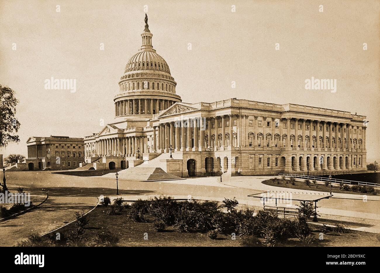 Capitol Building, Washington, D.C., 1880 Stock Photo