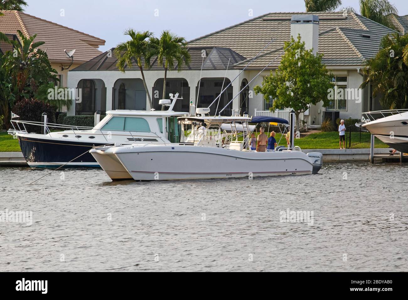 boaters visiting at safe distance, covid19 virus pandemic precautions ...