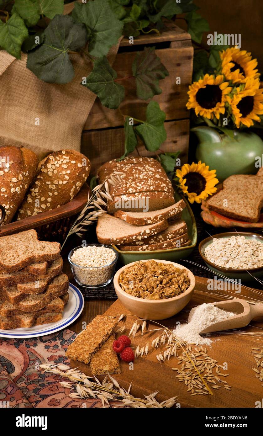 Oat and Barley Based Foods Stock Photo