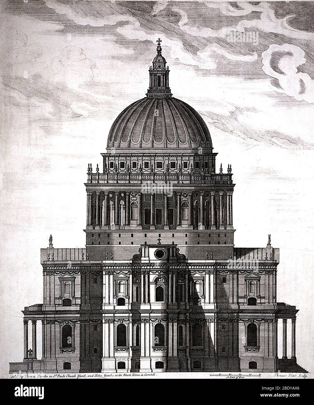 St. Paul's Drawn By Christopher Wren Stock Photo
